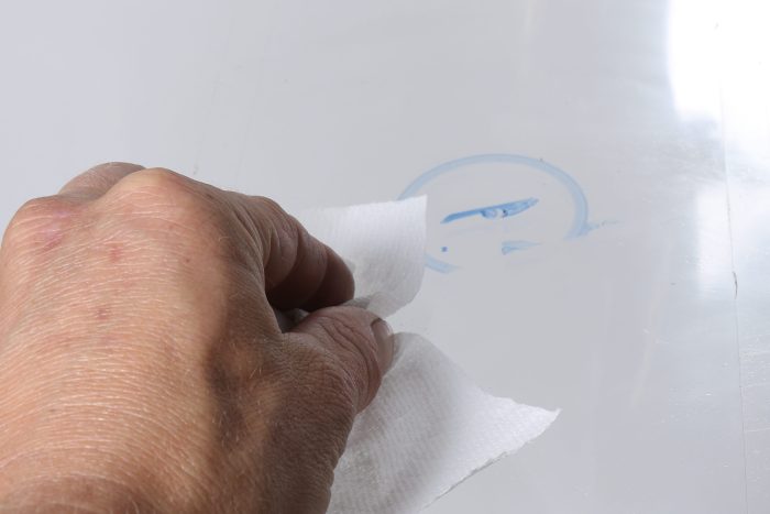 The center of the circle signifies the center of the table.