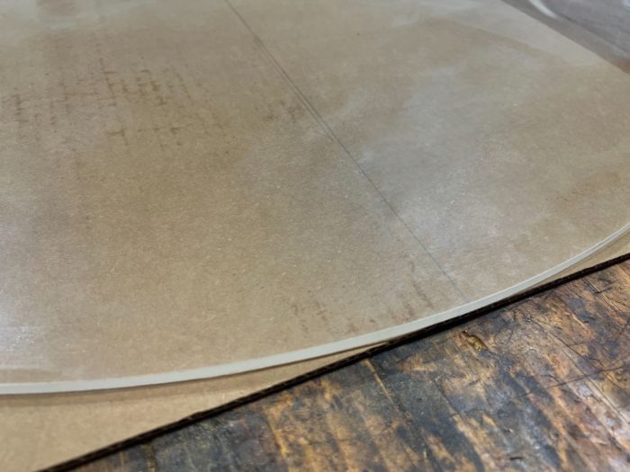 Align your table top’s center with the center of your template.